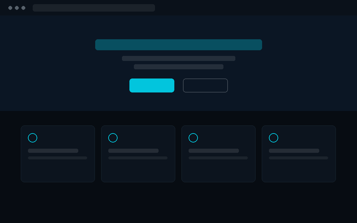 Example layout: Landing page