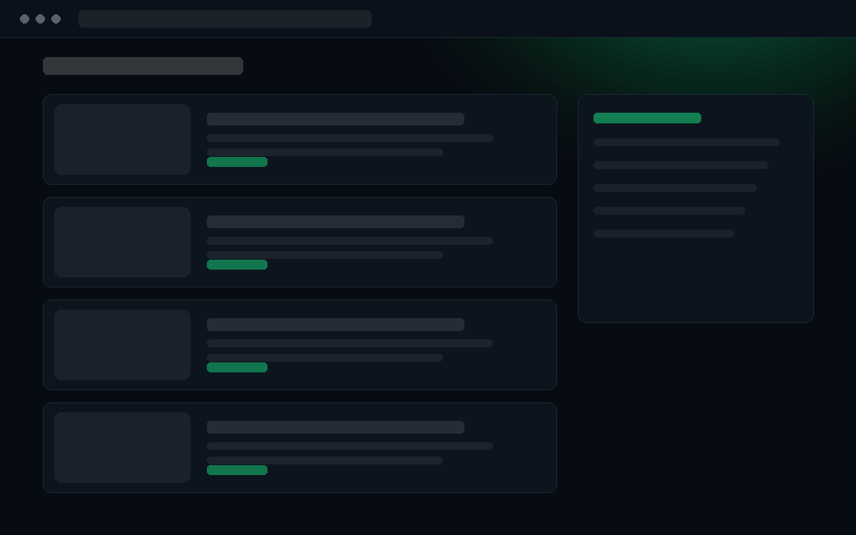 Example layout: Portal, blog